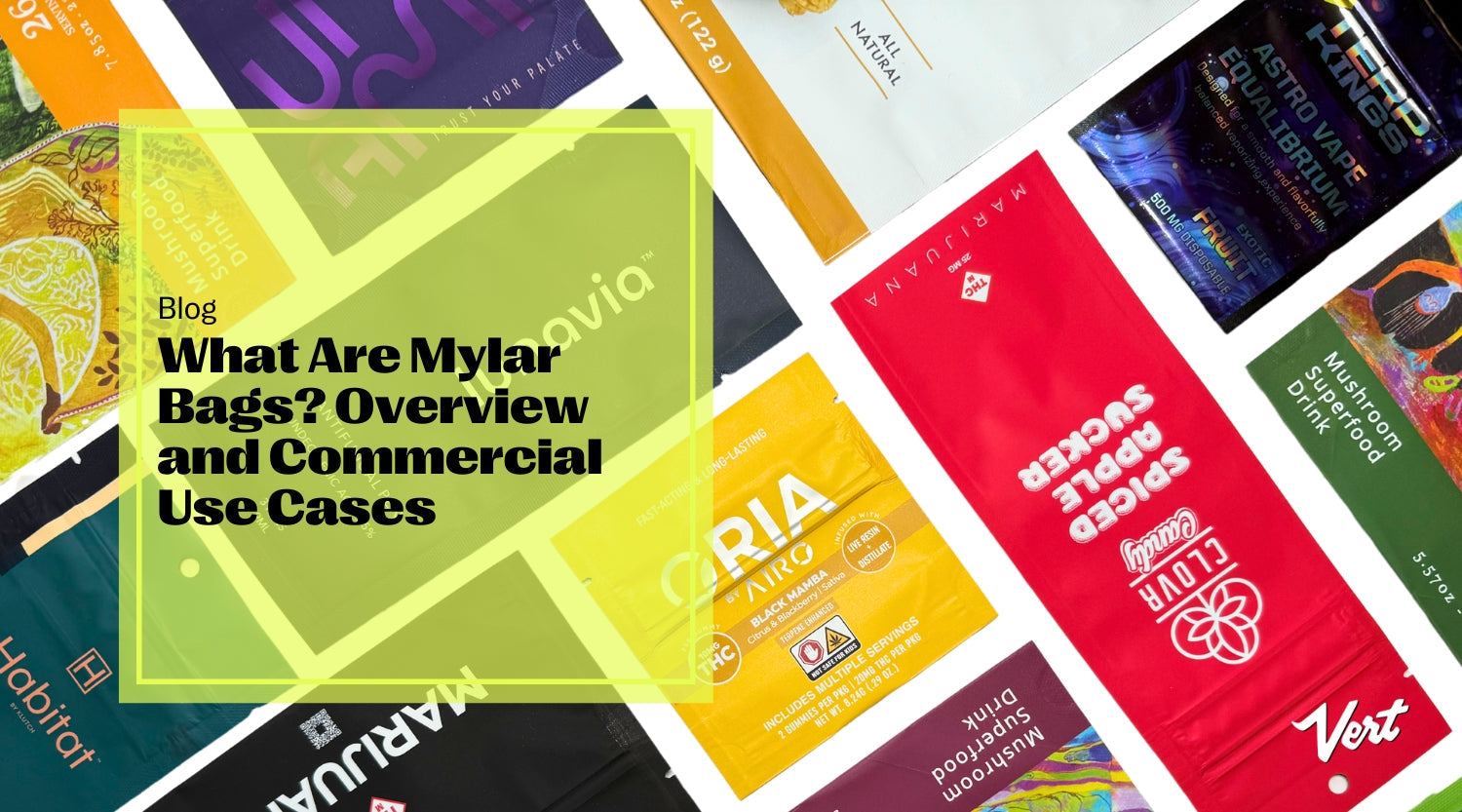 mylar bags banner